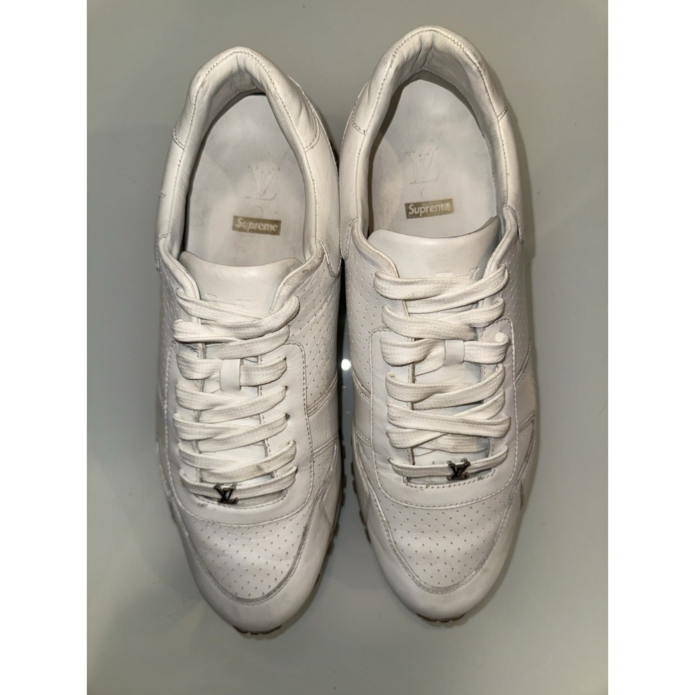 Louis Vuitton Men's White Leather Run Away Sneakers US size 8 (UK 7.5) - Picture 8 of 12